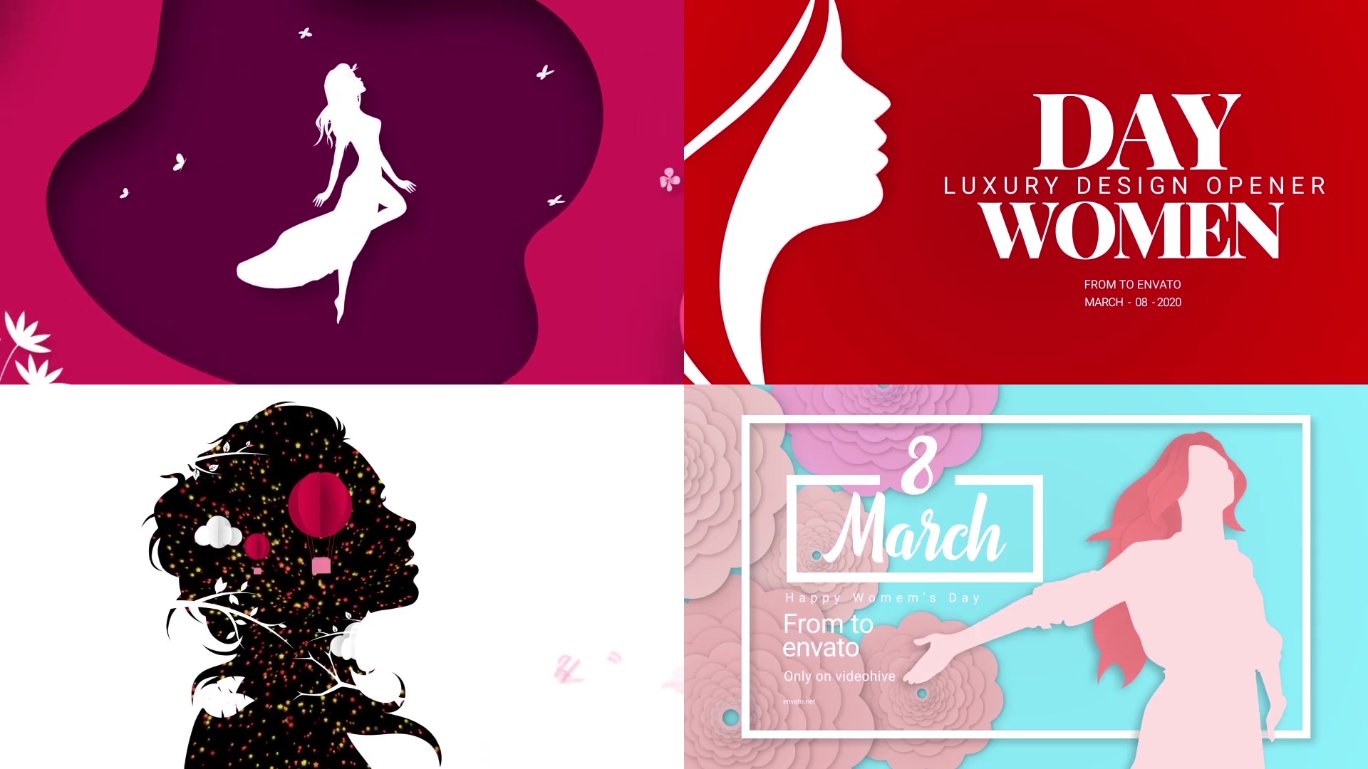 Happy Womens Day (4 in 1) Videohive 31575139 After Effects Image 12
