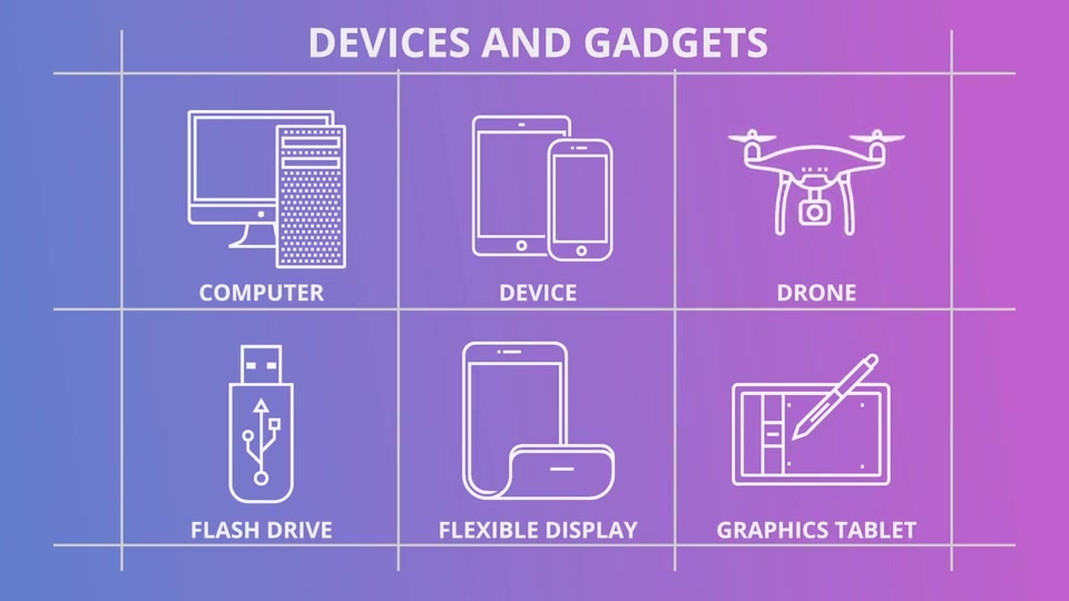 Hardware And Devices Outline Icons - Download Videohive 21291250