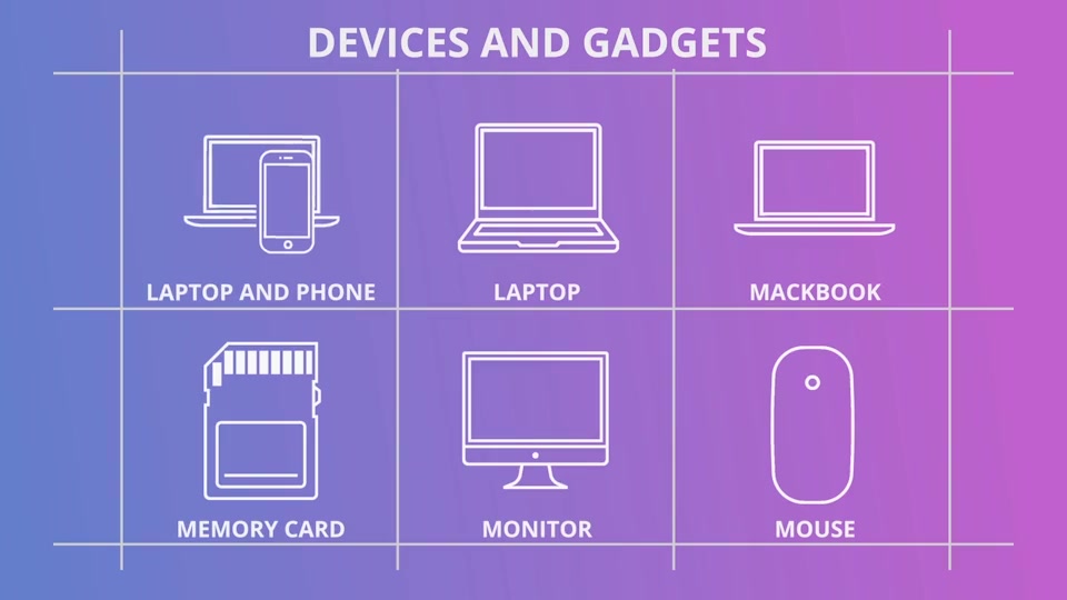 Hardware And Devices Outline Icons - Download Videohive 21291250