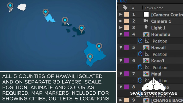 Hawaii Map Kit - Download Videohive 20878371