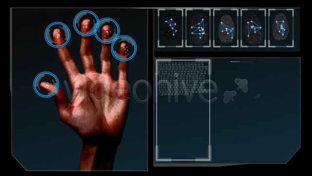 HD Fingerprint Scan Identification Interface Videohive 277095 Motion Graphics Image 6