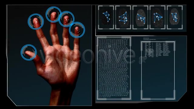 HD Fingerprint Scan Identification Interface Videohive 277095 Motion Graphics Image 7