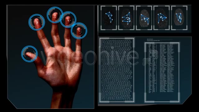 HD Fingerprint Scan Identification Interface Videohive 277095 Motion Graphics Image 9