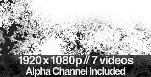 HD Snow Flakes Falling Transitions Series of 7 - Download Videohive 1086135