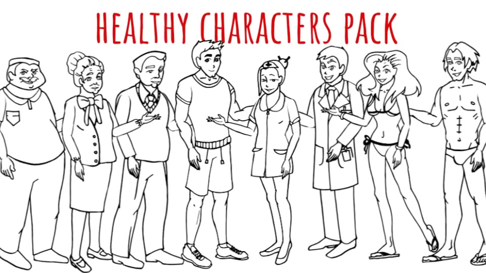 Healhty Lifestyle Sport, Fitness, Medicine Characters Doodle Whiteboard Animation Videohive 21415030 After Effects Image 12