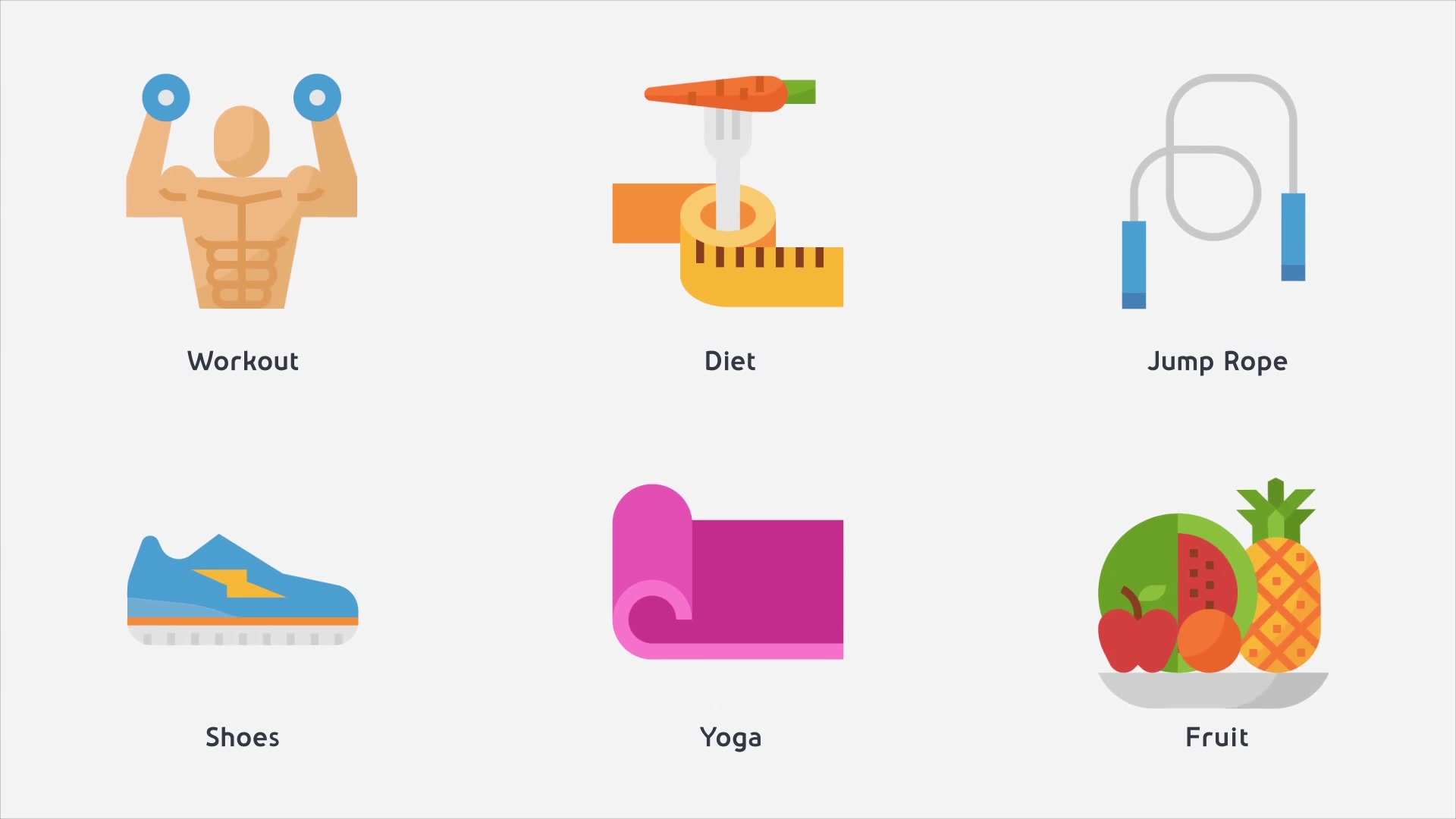 Health & Diet Modern Flat Animated Icons Mogrt Videohive 29056891 Premiere Pro Image 3