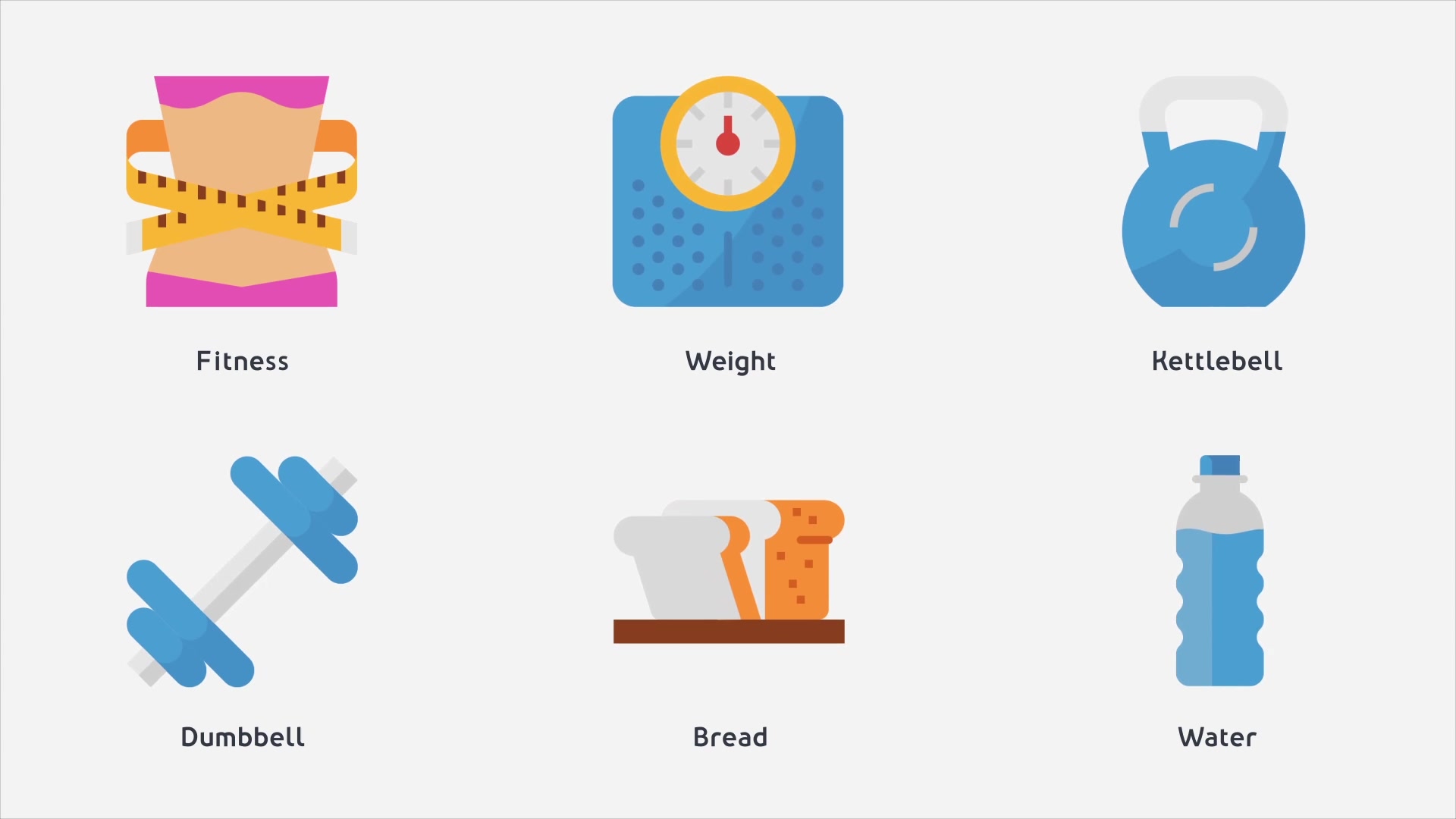 Health & Diet Modern Flat Animated Icons Mogrt Videohive 29056891 Premiere Pro Image 4