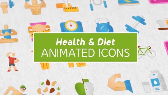 Health & Diet Modern Flat Animated Icons - Videohive 25388729 Download