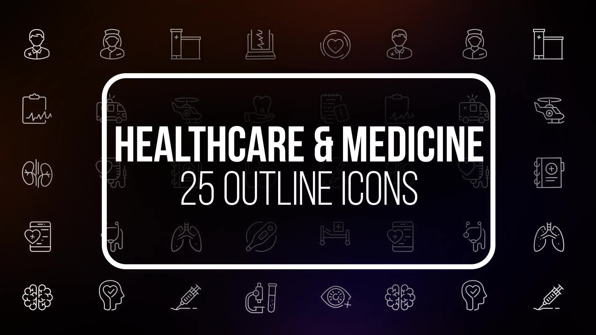 Healthcare And Medicine 25 Outline Icons - Download Videohive 23195002