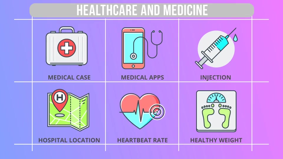 Healthcare And Medicine 30 Animated Icons - Download Videohive 21298332