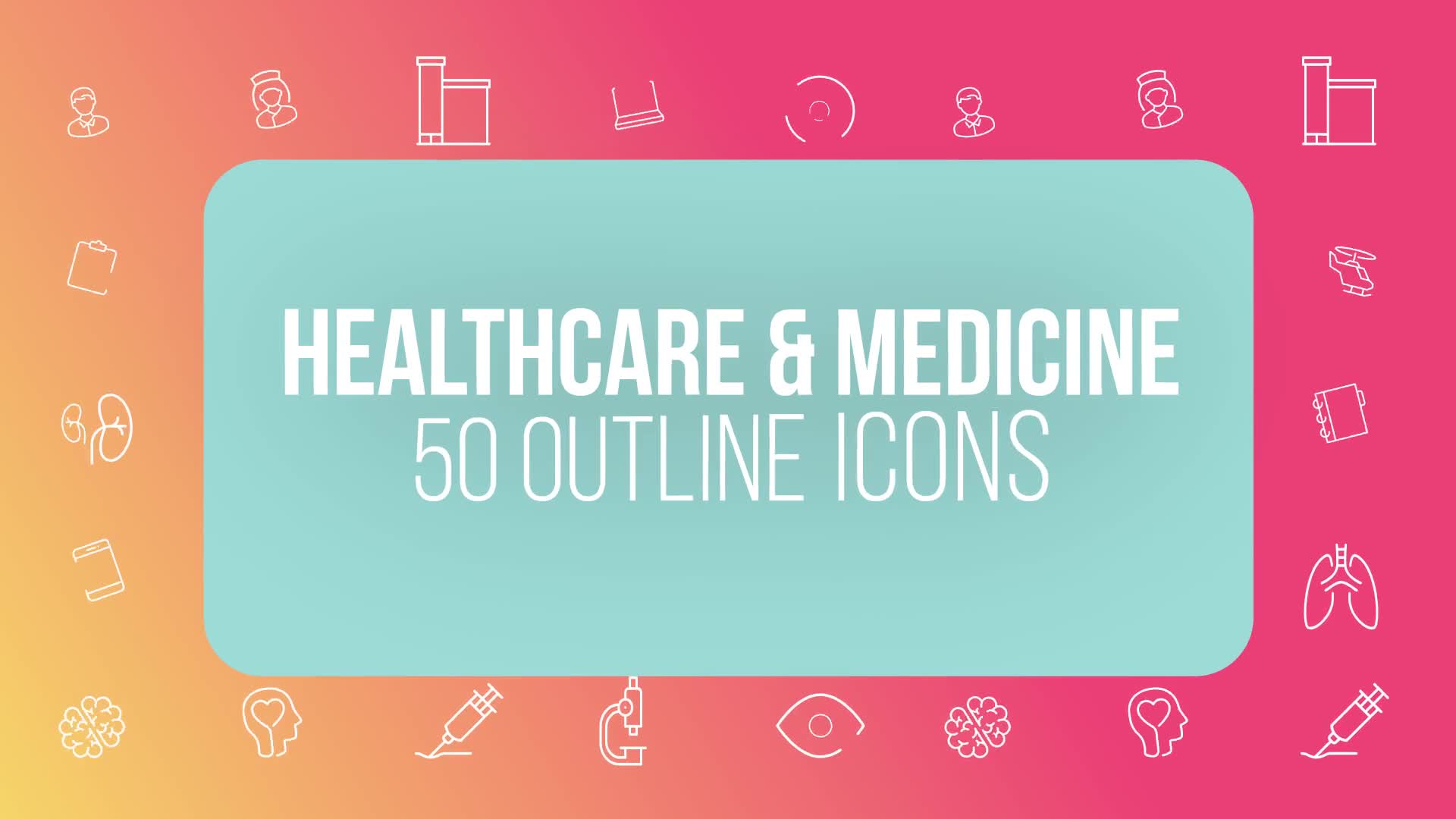 Healthcare And Medicine 50 Thin Line Icons - Download Videohive 23172122