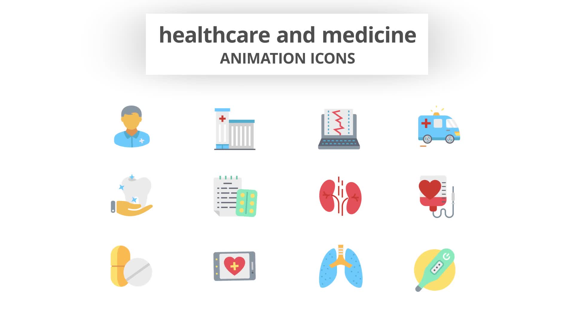Healthcare and Medicine Animation Icons Videohive 26634633 After Effects Image 10