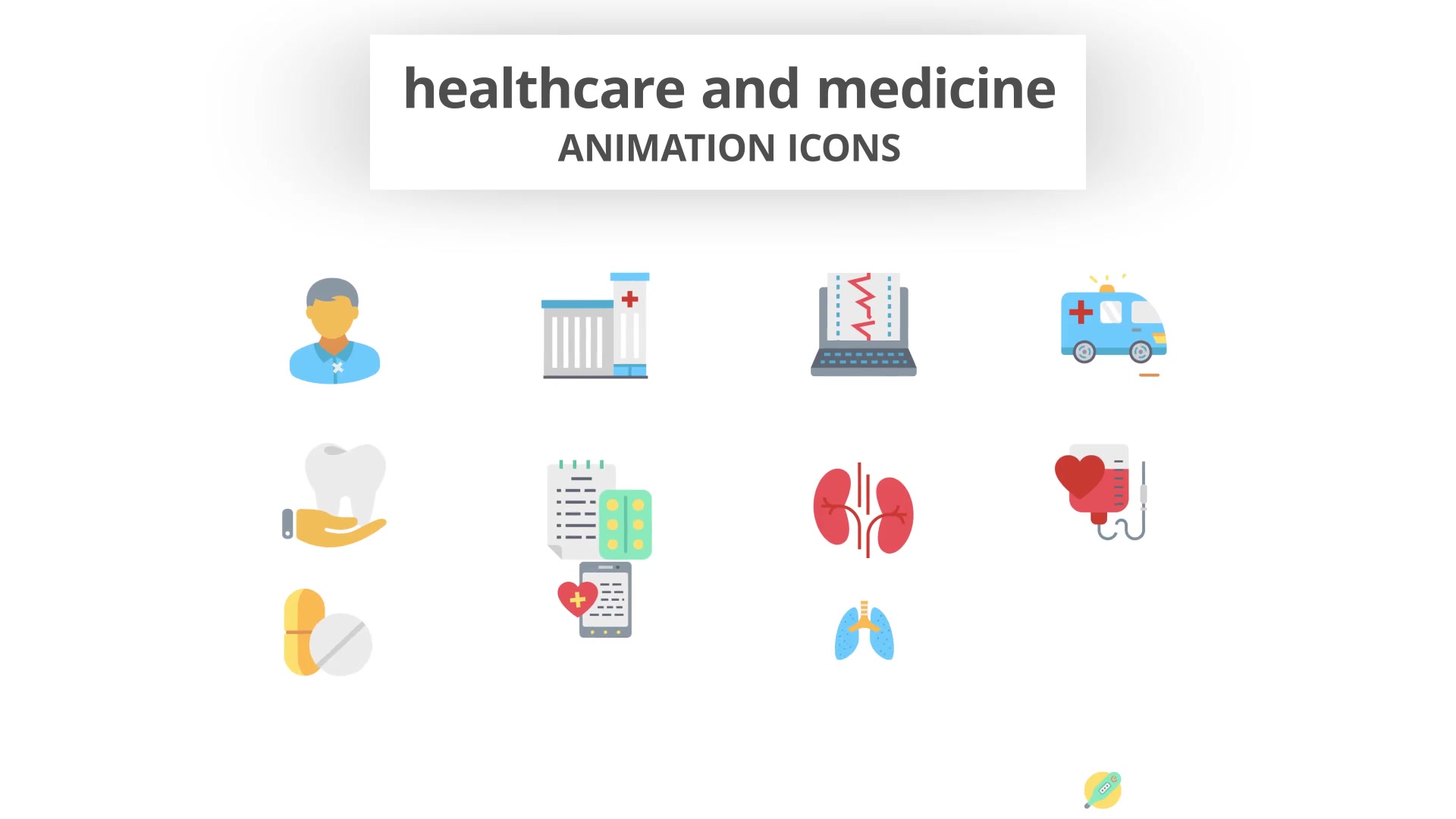 Healthcare and Medicine Animation Icons Videohive 26634633 After Effects Image 4