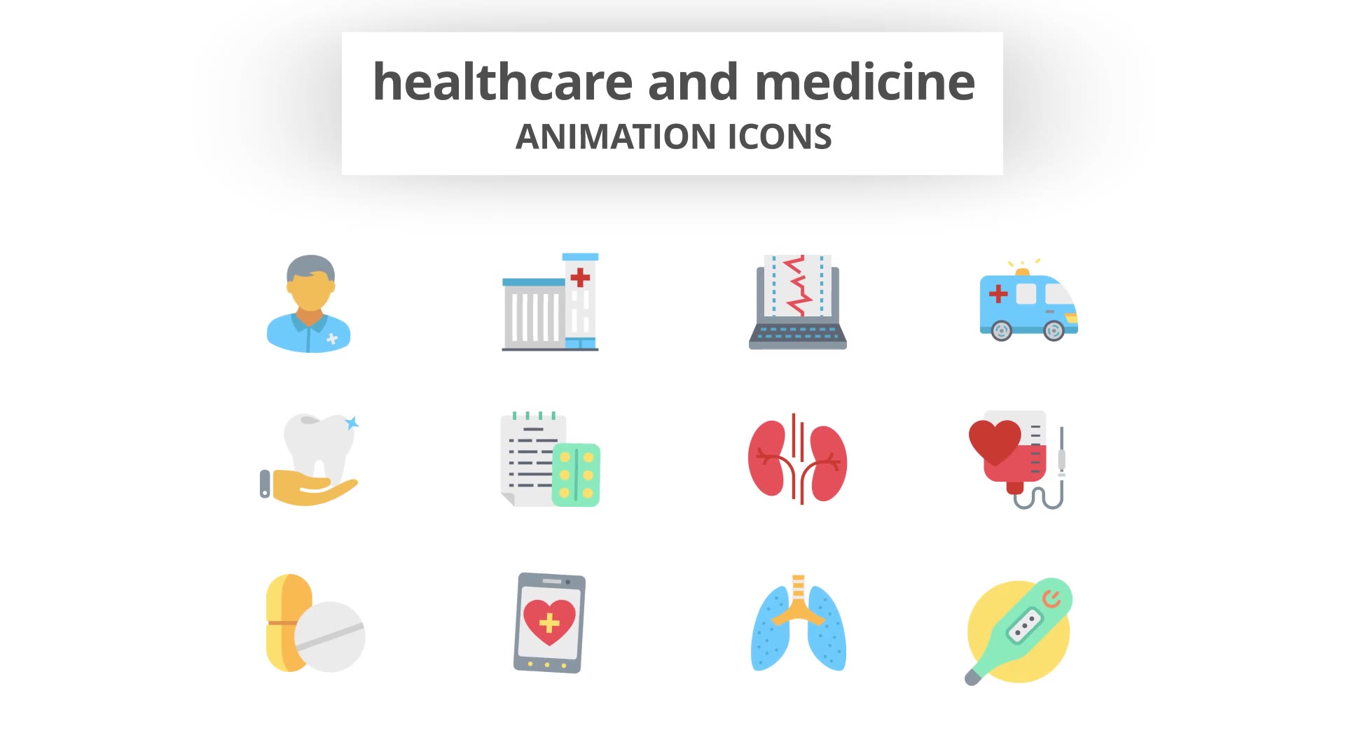 Healthcare and Medicine Animation Icons Videohive 26634633 After Effects Image 7