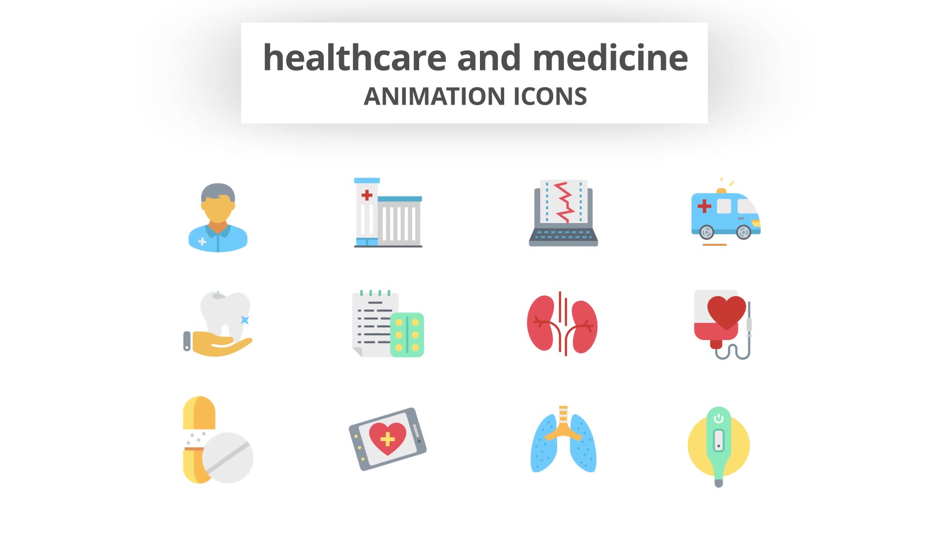 Healthcare and Medicine Animation Icons Videohive 26634633 After Effects Image 8