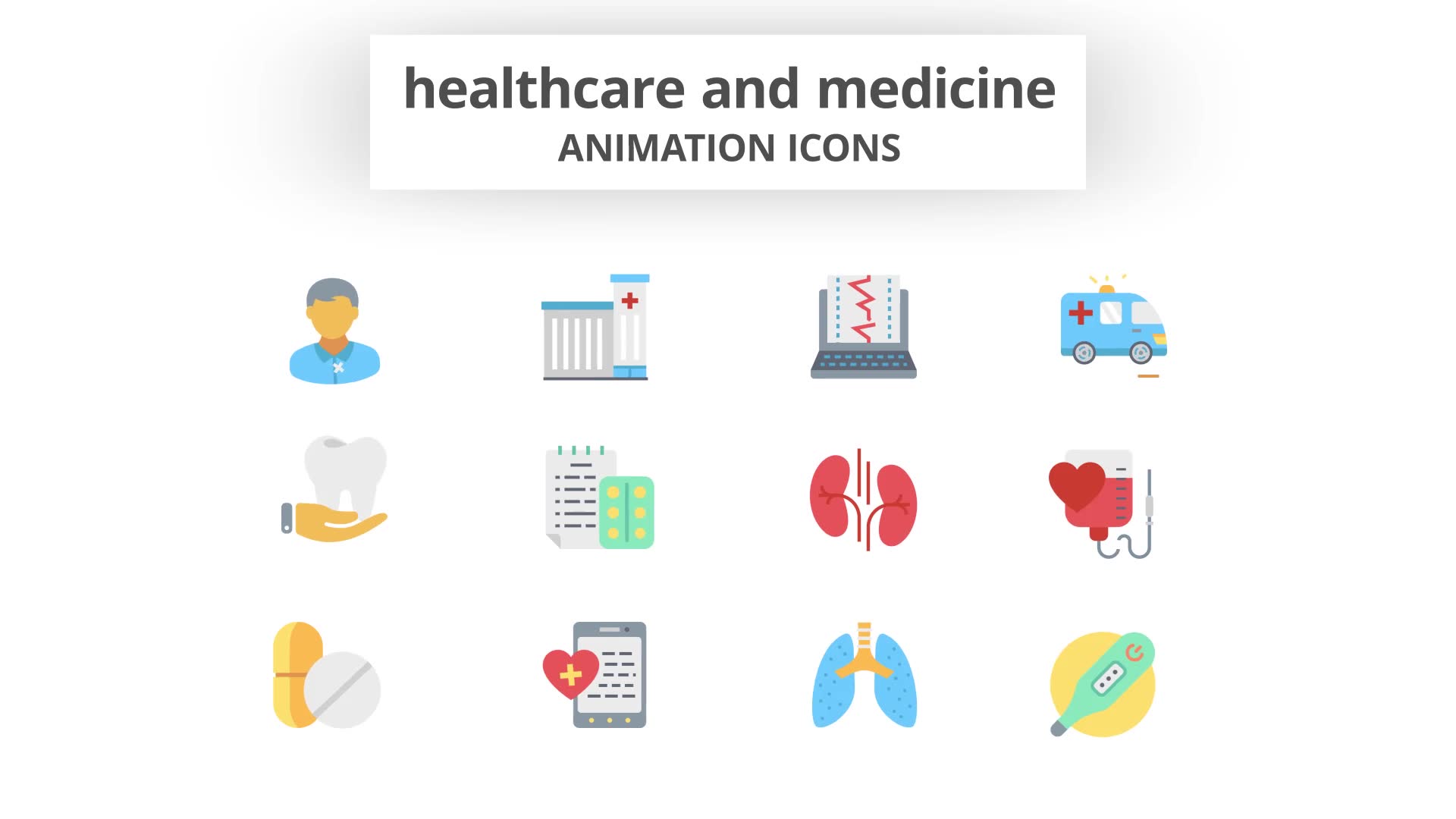 Healthcare and Medicine Animation Icons Videohive 26634633 After Effects Image 9