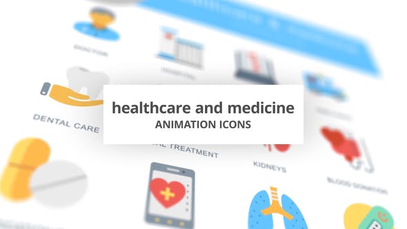 Healthcare and Medicine Animation Icons - 26634633 Videohive Download
