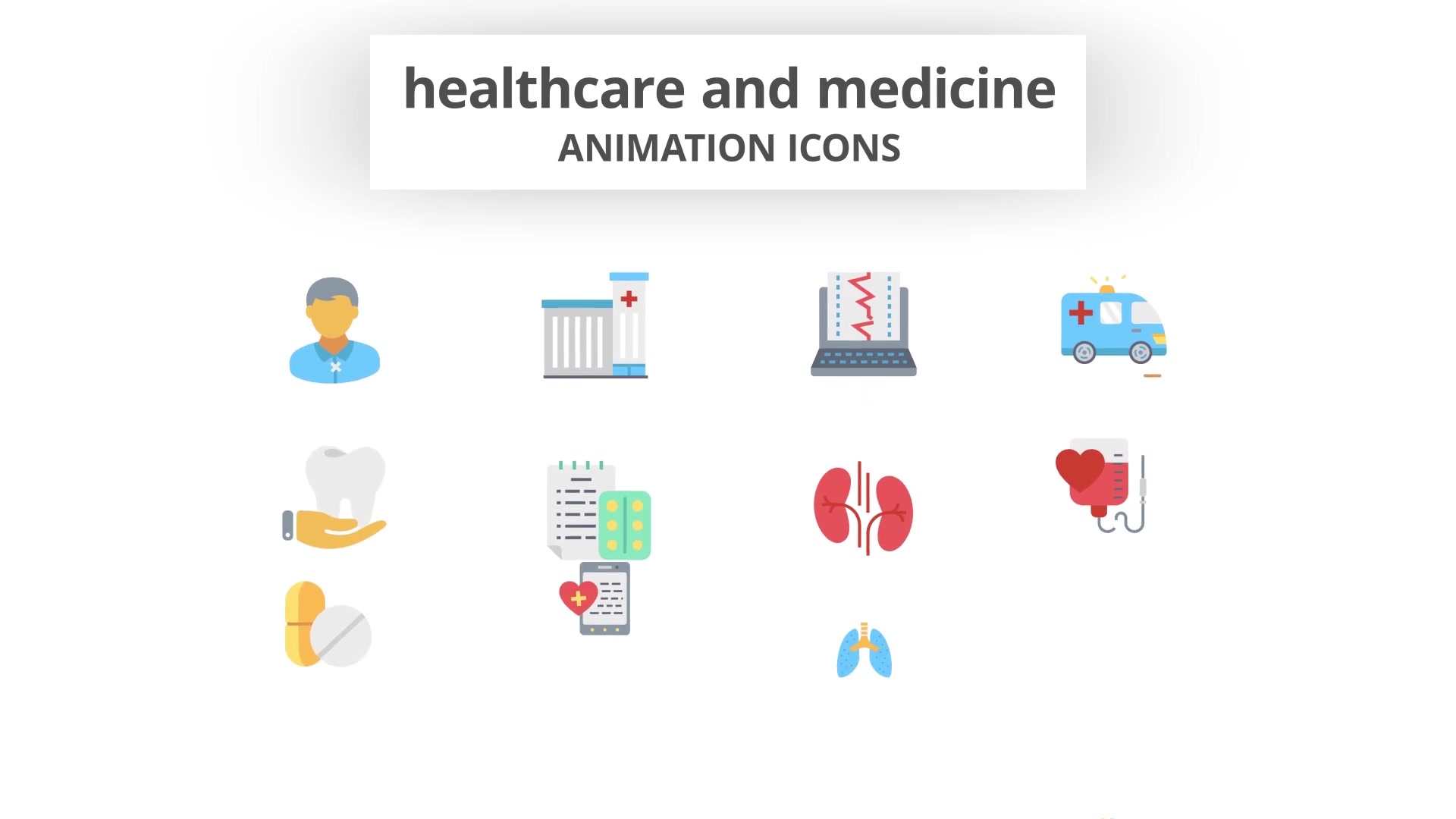 Healthcare and Medicine Animation Icons (MOGRT) Videohive 26755753 Premiere Pro Image 4