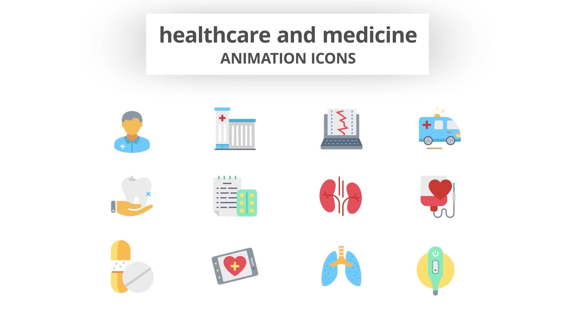 Healthcare and Medicine Animation Icons (MOGRT) Videohive 26755753 Premiere Pro Image 8