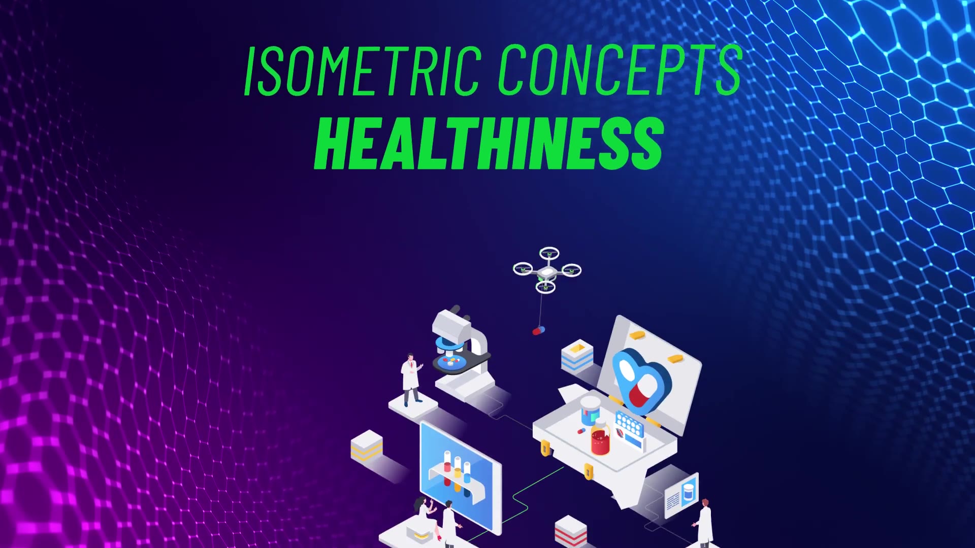 Healthiness Isometric Concept Videohive 31693720 After Effects Image 3