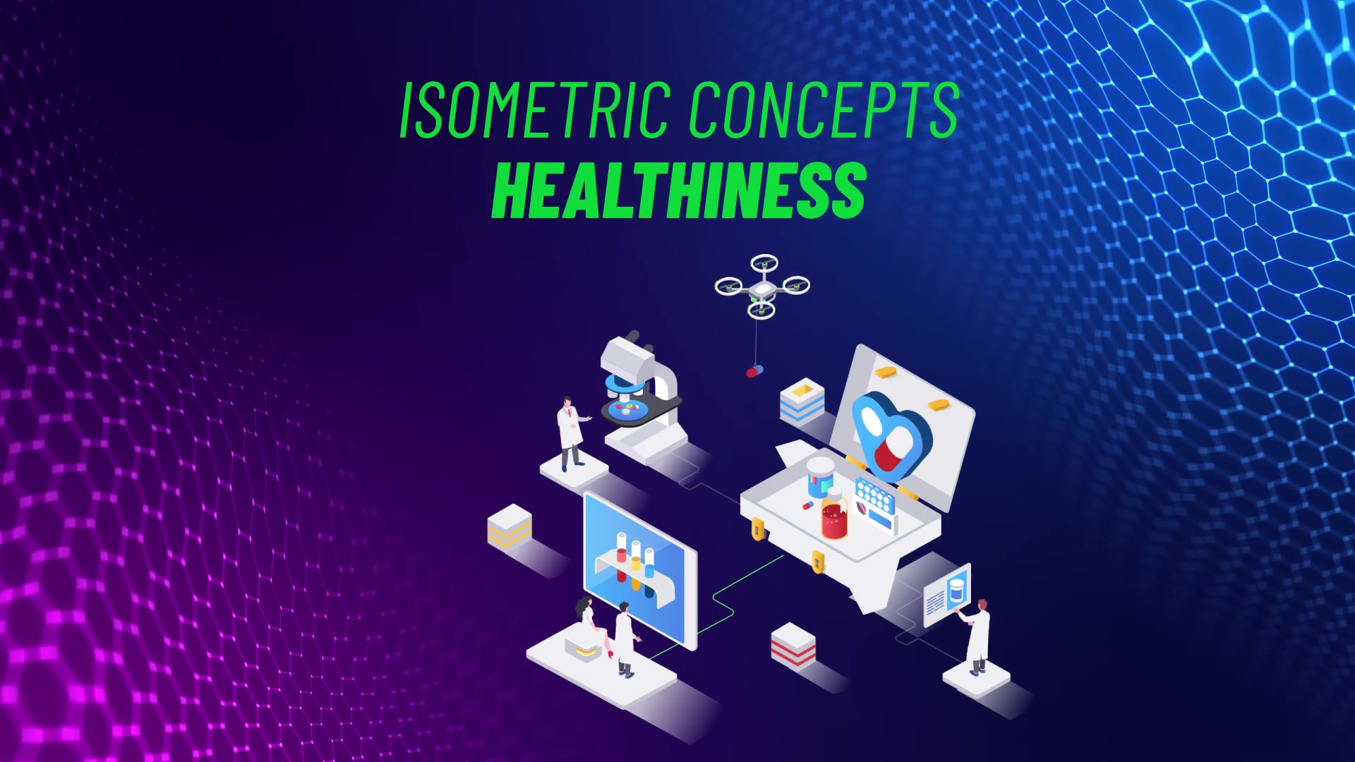 Healthiness Isometric Concept Videohive 31693720 After Effects Image 4