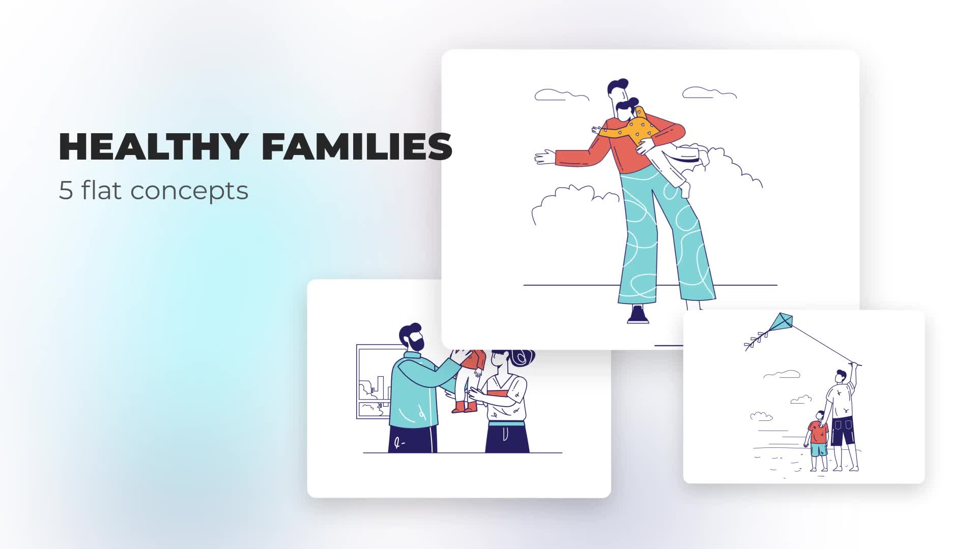 Healthy families Flat concepts Videohive 39472706 After Effects Image 2