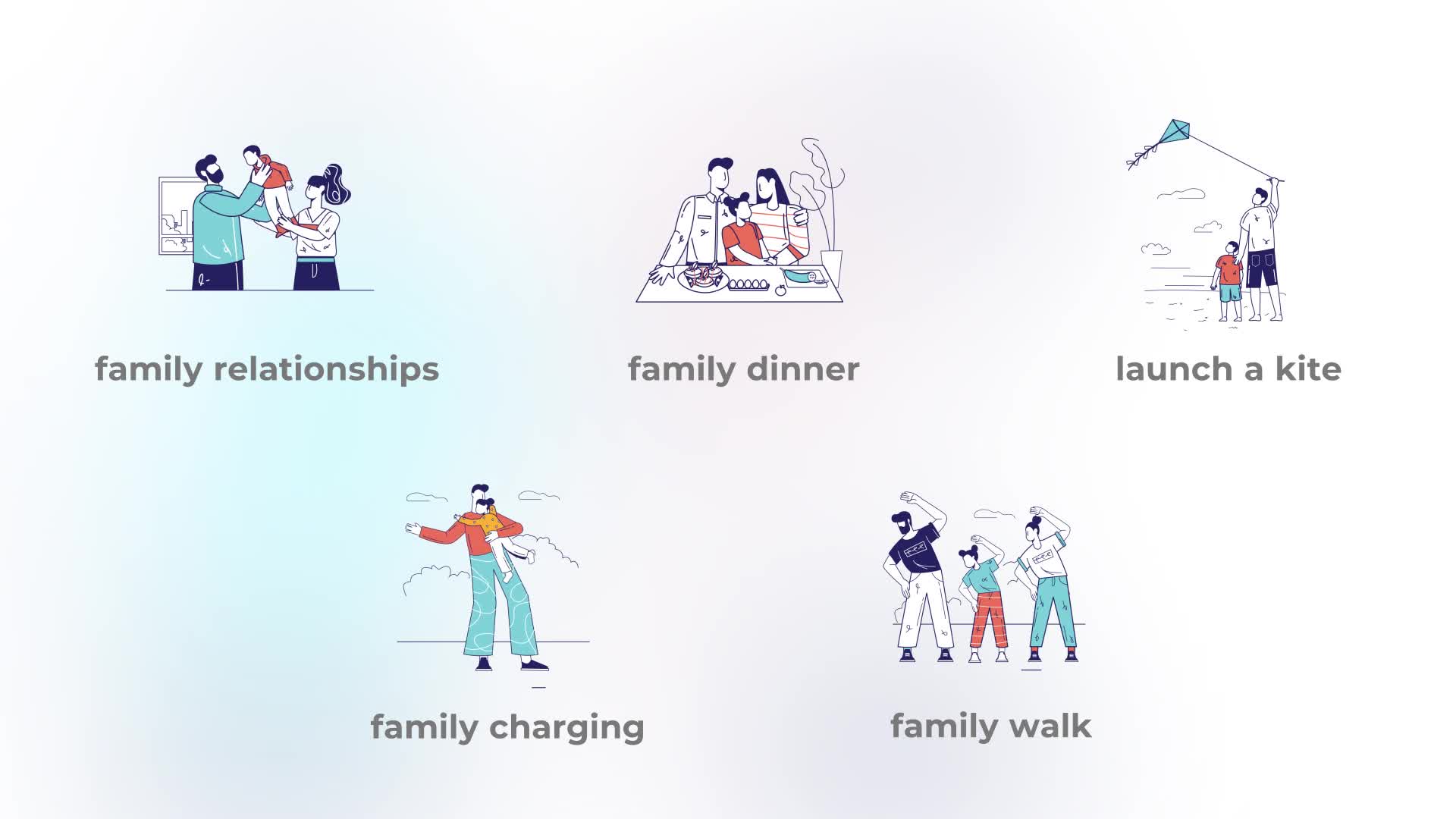 Healthy families Flat concepts Videohive 39472706 After Effects Image 9