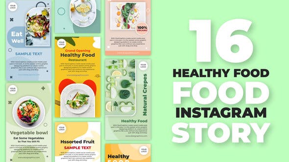 Healthy Food Instagram Stories - Videohive Download 32483729