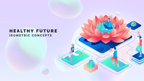 Healthy future Isometric Concept - 33518784 Videohive Download
