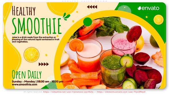 Healthy Juice Promo - 33333810 Download Videohive