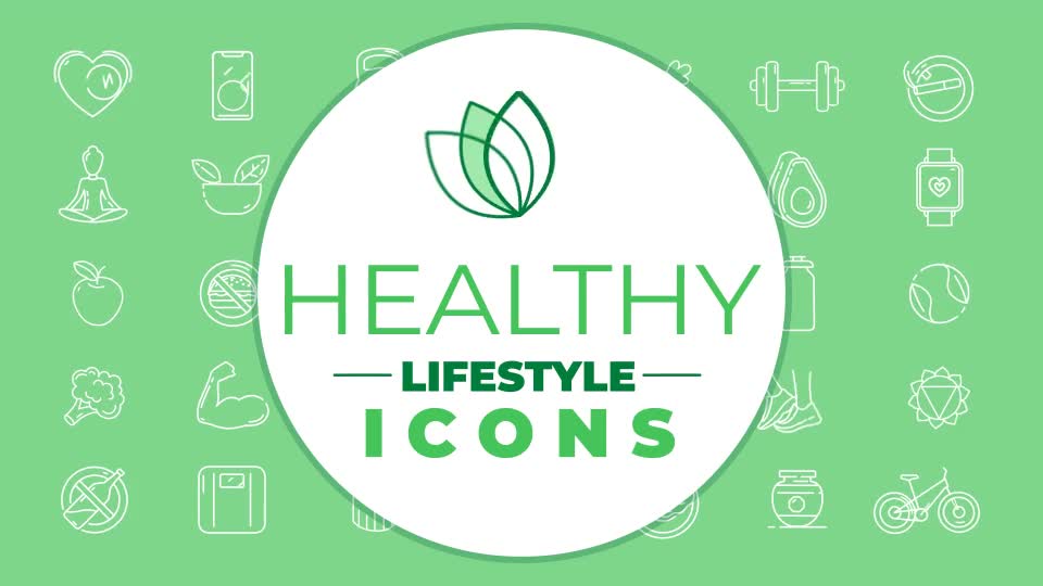 Healthy Lifestyle Icons Videohive 28449611 After Effects Image 1