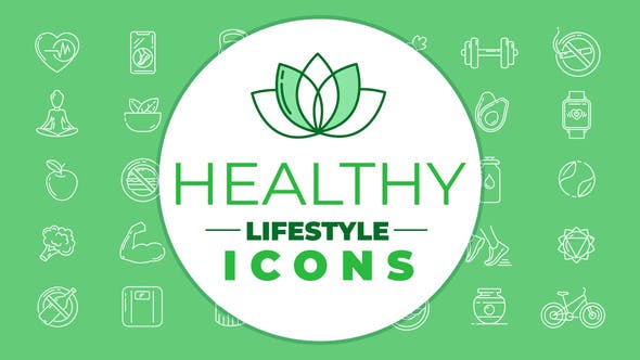 Healthy Lifestyle Icons - Download Videohive 28449611