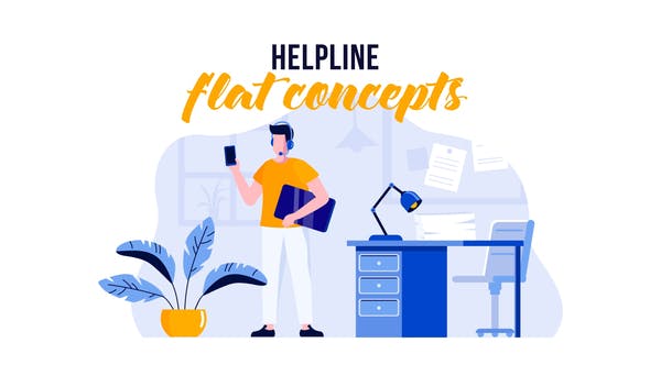 Helpline Flat Concept - Videohive 29529638 Download