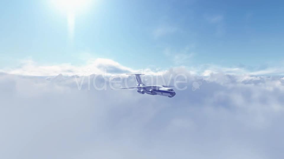 Hi Realistic Plane Flying Over the Clouds - Download Videohive 16767872