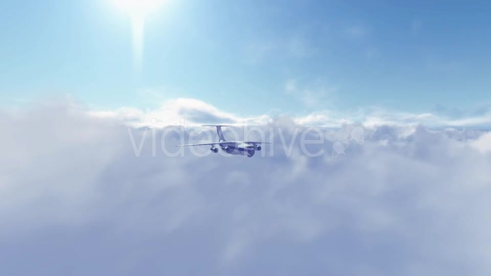 Hi Realistic Plane Flying Over the Clouds - Download Videohive 16767872