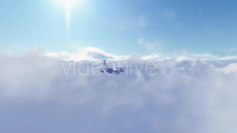 Hi Realistic Plane Flying Over the Clouds - Download Videohive 16767872