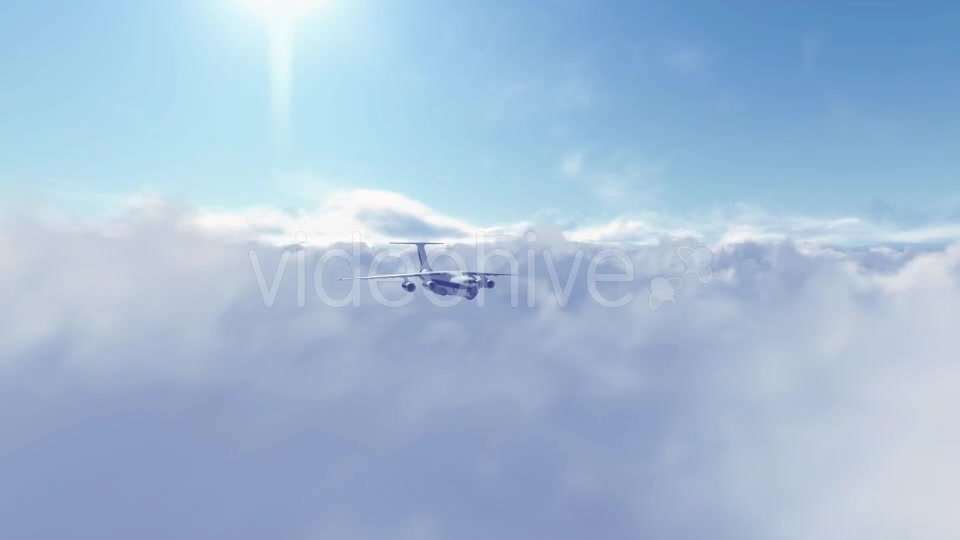 Hi Realistic Plane Flying Over the Clouds - Download Videohive 16767872