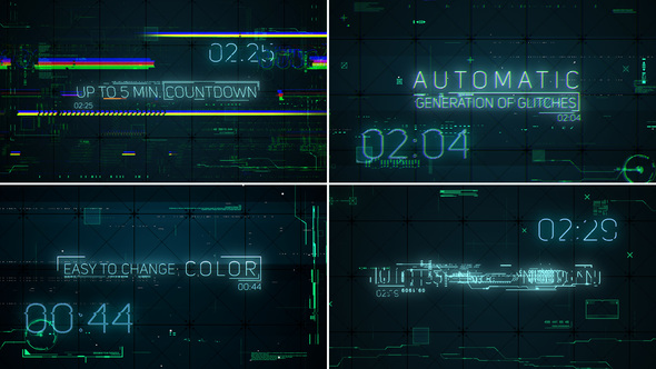 Hi Tech Glitches (Countdown and Titles) - Download Videohive 21994356