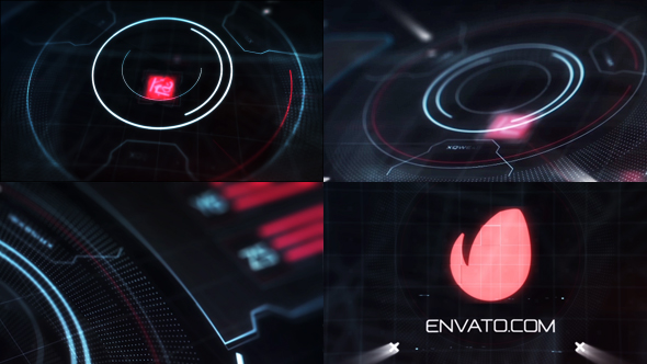 Hi Tech HUD Logo Reveal - Download Videohive 18087339