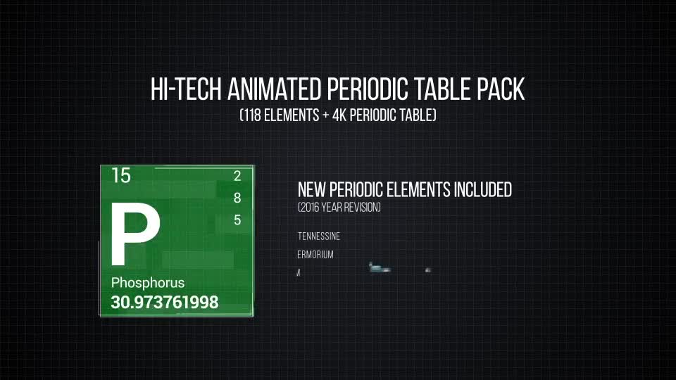Hi Tech Periodic Table Pack Videohive 17746182 After Effects Image 1