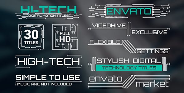 Hi Tech Titles - 16292287 Videohive Download
