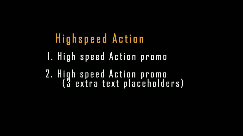 High Speed Action Videohive 8325252 After Effects Image 1