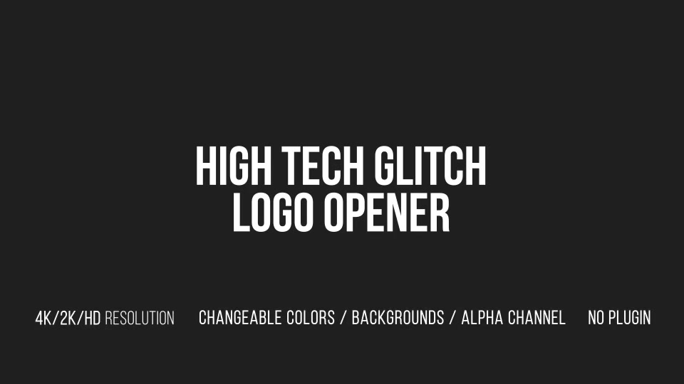 High Tech Glitch Logo Opener - Download Videohive 15965331