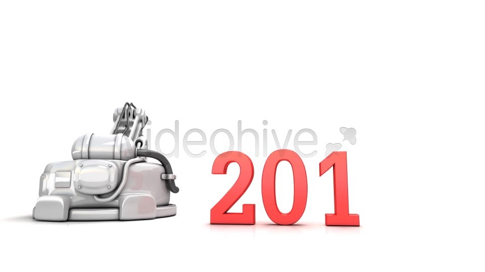 High Technology New Year 3d Animation - Download Videohive 6423072