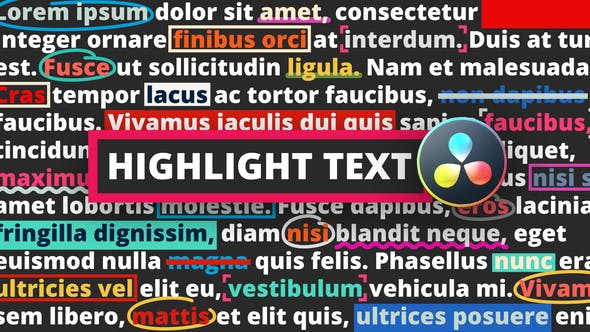Highlight Text | DaVinci Resolve - 36238004 Videohive Download