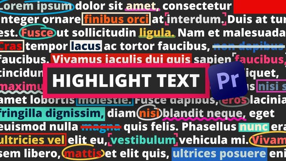 Highlight Text | Premiere Pro - 33590565 Download Videohive