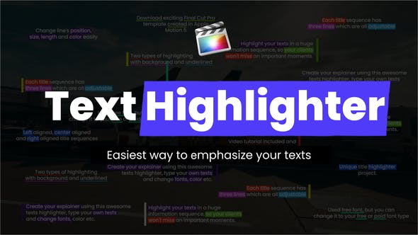Highlight Texts Explainer - Download 37578065 Videohive