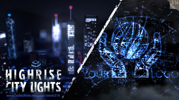 Highrise City Lights Logo Intro - Download Videohive 11251037