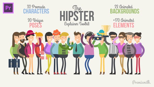Hipster Explainer Toolkit Essential Graphics | Mogrt - Download Videohive 23253417