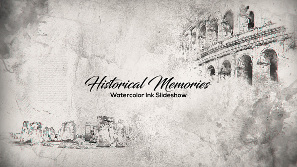 Historical Memories // Watercolor Ink Slideshow - Download Videohive 18404158